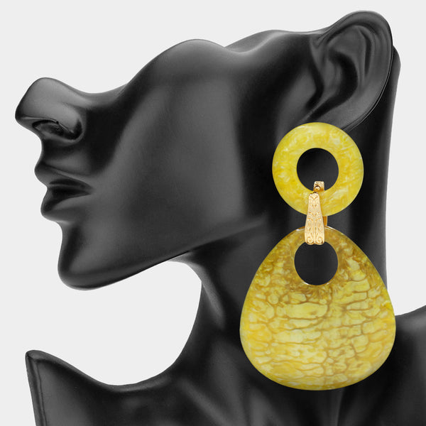 Luna - Oversized Double Drop Earring