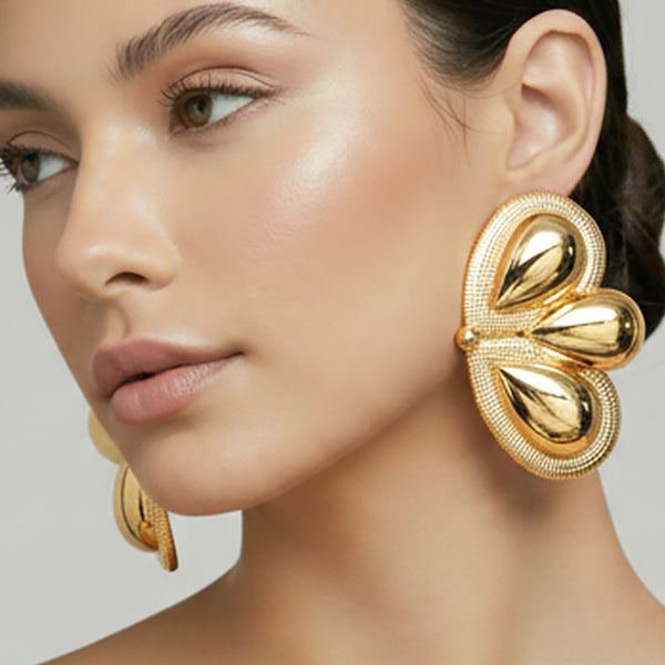 Harley - Oversized Sculptural Fan Statement Earrings