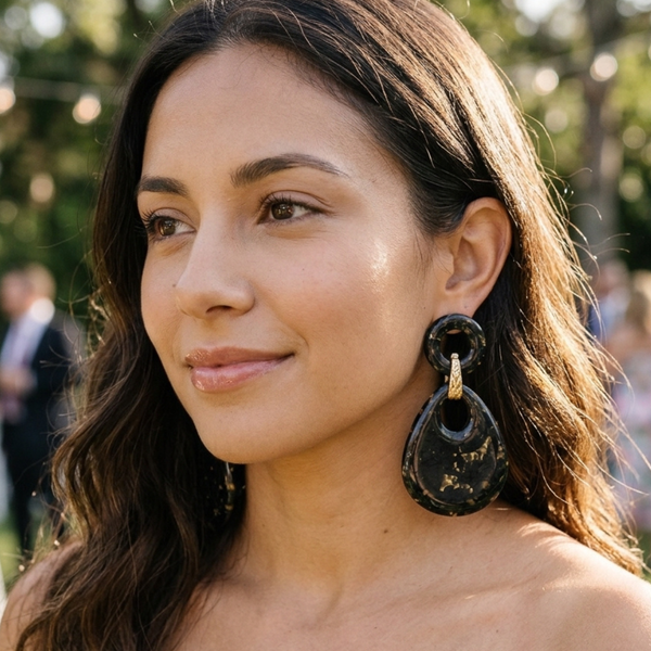 Luna - Oversized Double Drop Earring