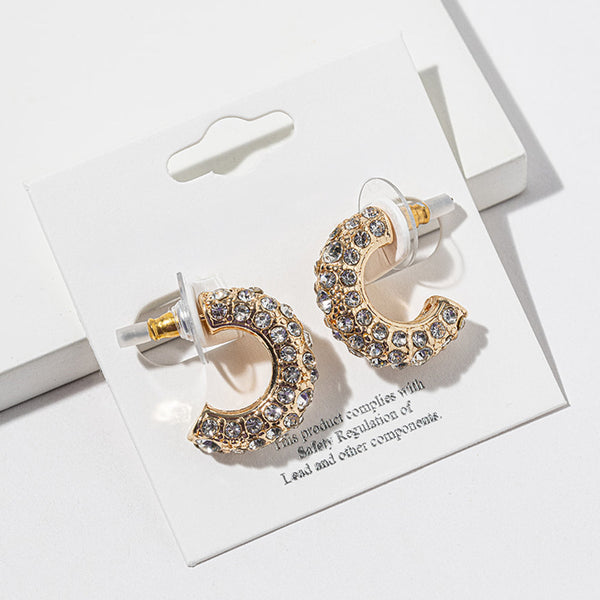 Winslet  - Pave Hoop Earrings