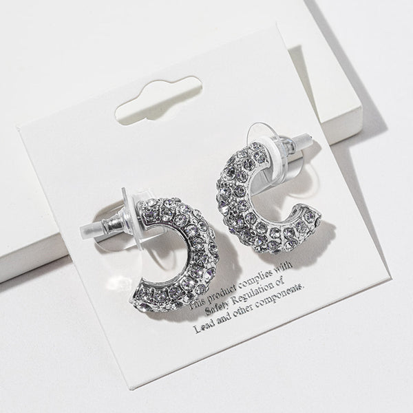 Winslet  - Pave Hoop Earrings