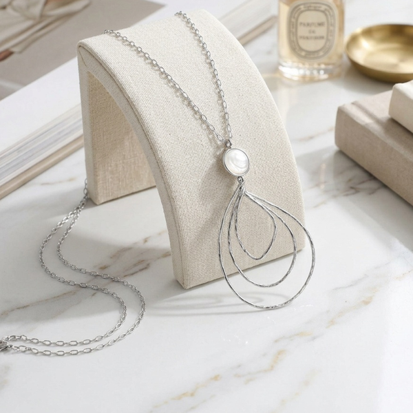 Rani - Pearl Accent Layered Pendant Necklace