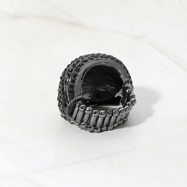 Cora - Rhinestone Pave Dome Stretchable Statement Ring