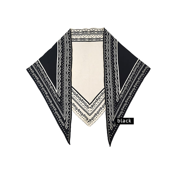 Addison -  Knitted Triangle Scarf
