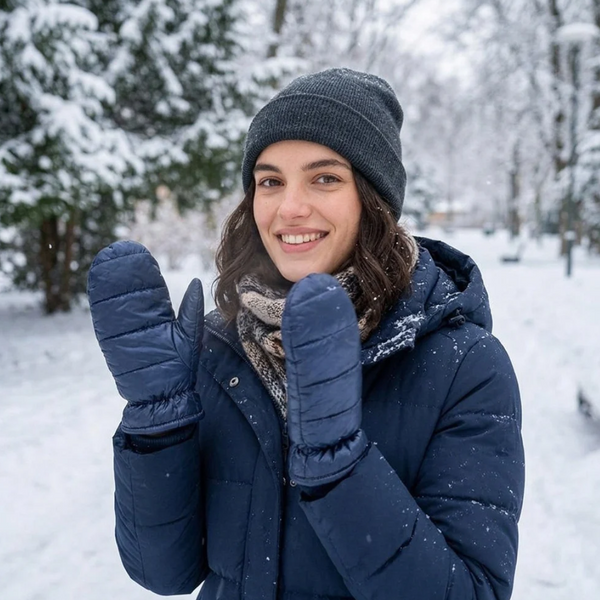Ada - Shiny Puffer Mitten Gloves