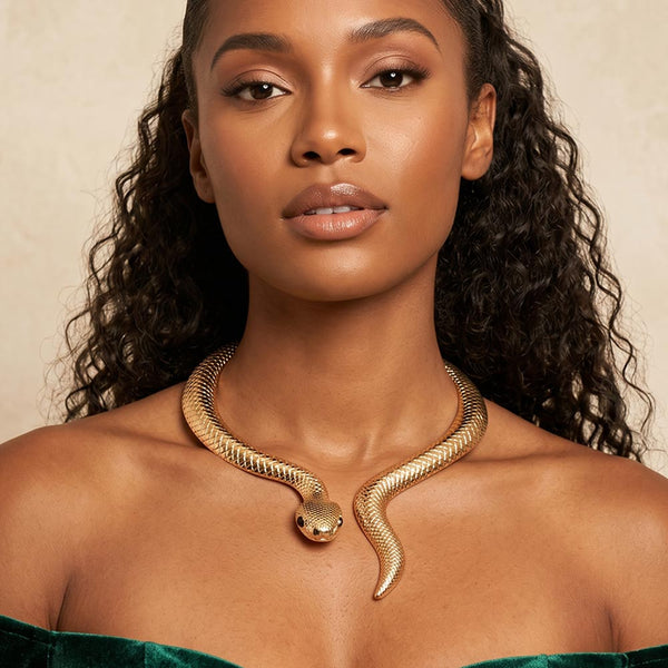 Giulette - Snake Wrap Collar Necklace