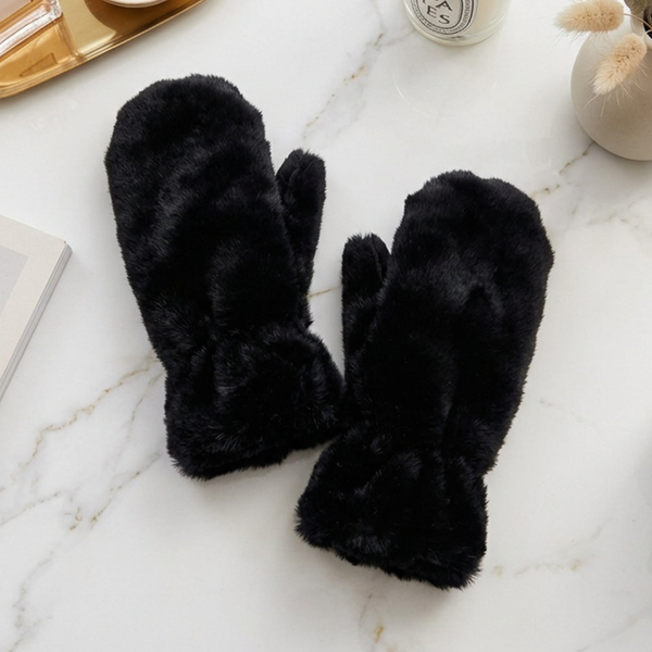 Viola - Soft Plush Faux Fur Winter Mitten Gloves