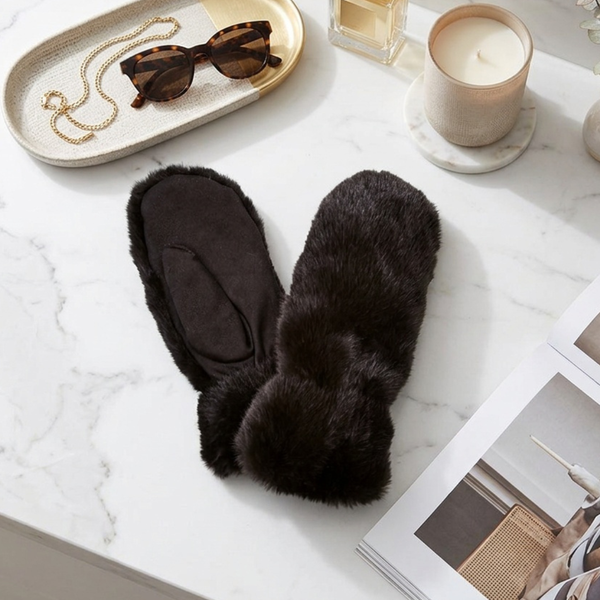 Viola - Soft Plush Faux Fur Winter Mitten Gloves