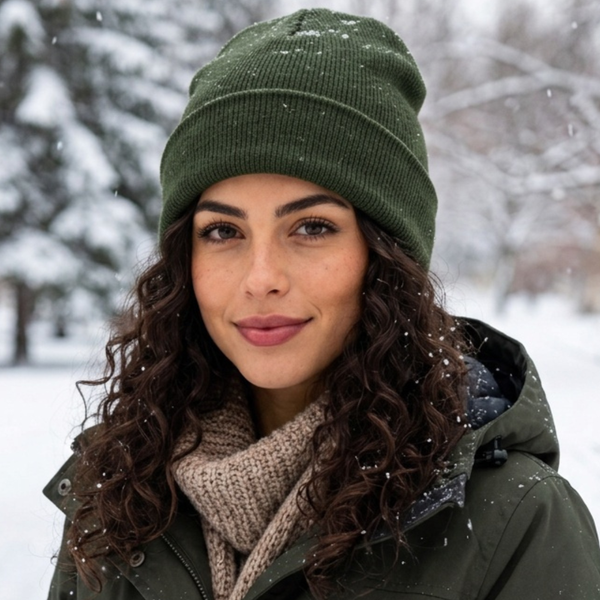 Maia  - Satin Lined Solid Knit Winter Beanie Hat