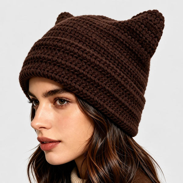 Opal - Crochet Cat Ear Winter Beanie Hat