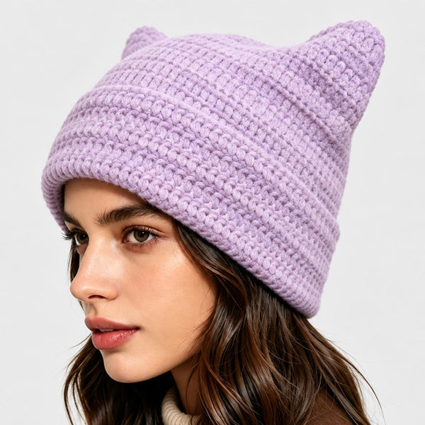 Opal - Crochet Cat Ear Winter Beanie Hat