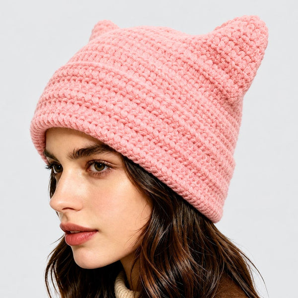 Opal - Crochet Cat Ear Winter Beanie Hat