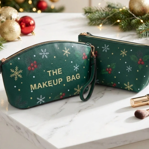 Piper - Faux Leather Holiday THE MAKE UP Cosmetic Pouch Bag