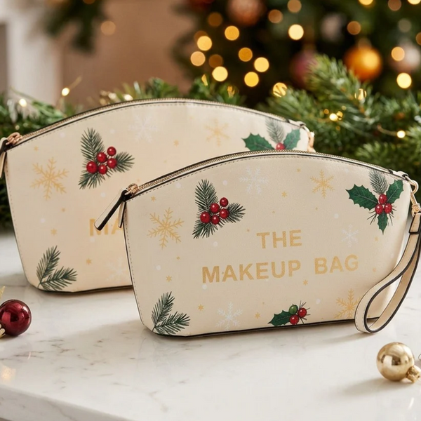 Piper - Faux Leather Holiday THE MAKE UP Cosmetic Pouch Bag