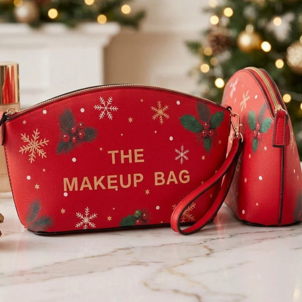 Piper - Faux Leather Holiday THE MAKE UP Cosmetic Pouch Bag