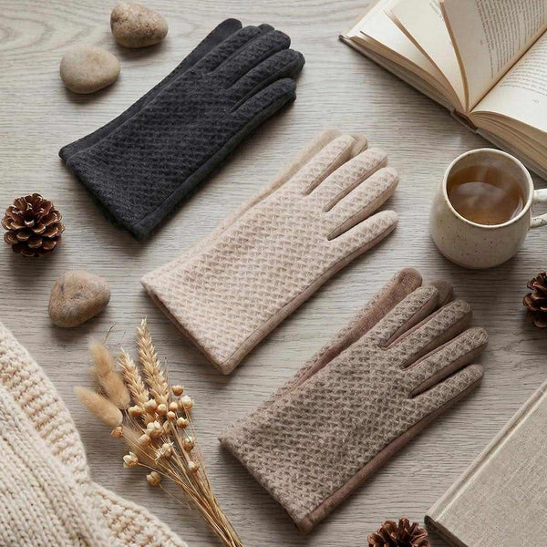 Cora - Textured Knit Smart Touch Gloves