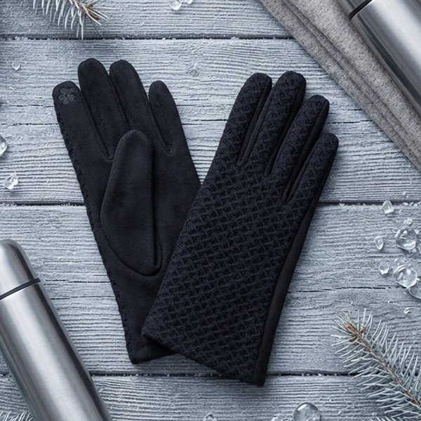 Cora - Textured Knit Smart Touch Gloves