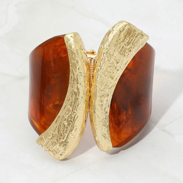 Polly - Bold Sculpted Hinged Bangle Statement Bracelet