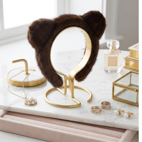Skylar - Plush Faux Fur Bear Ear Headband