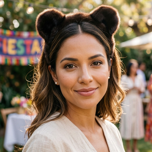 Skylar - Plush Faux Fur Bear Ear Headband
