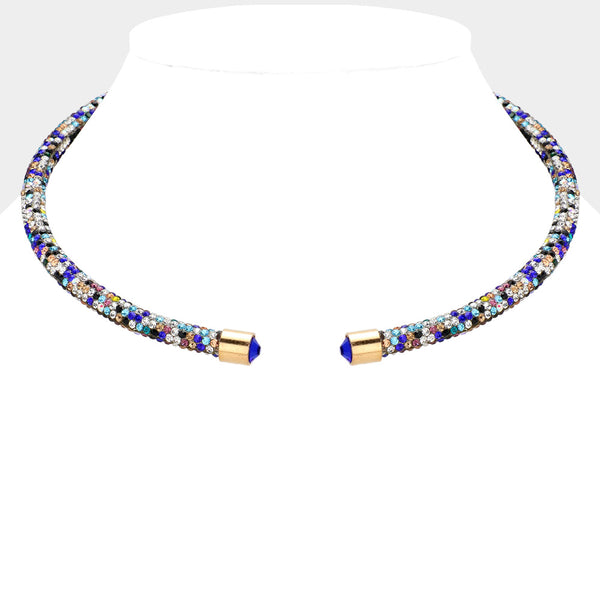 Priscilla - Bling Studded Choker Necklace