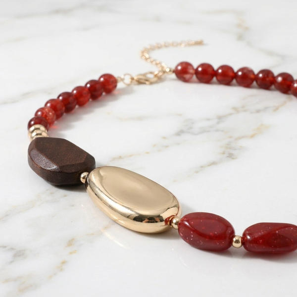 Sienna - Asymmetric Beaded Necklace
