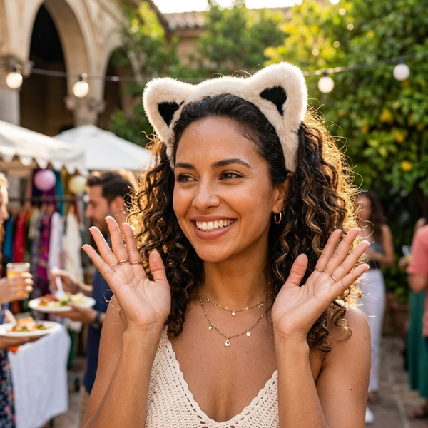 Mika - Plush Cat Ear Headband