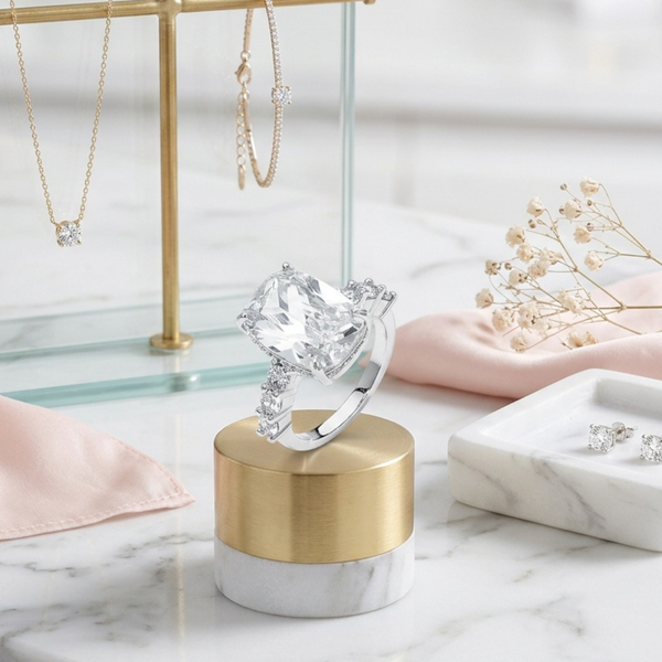 Adele - Cushion Cut Cubic Zirconia Ring