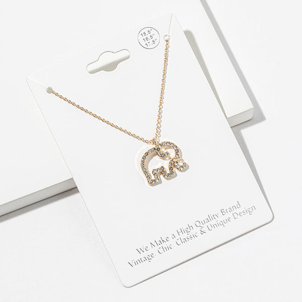 Hayes  - Elephant Pendant Necklace