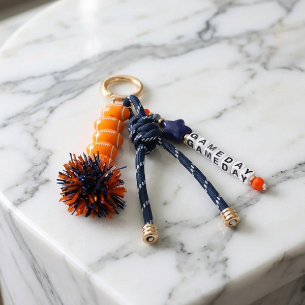 Rasha - GAMEDAY Pom Knot Tassel Keychain Bag Charm