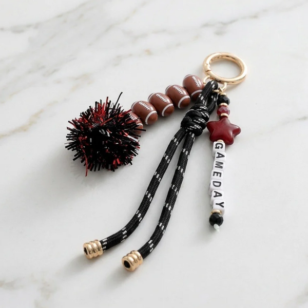 Rasha - GAMEDAY Pom Knot Tassel Keychain Bag Charm