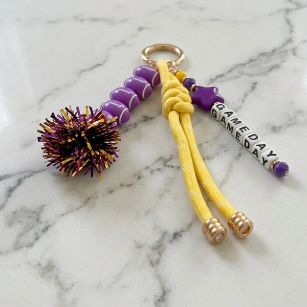 Rasha - GAMEDAY Pom Knot Tassel Keychain Bag Charm