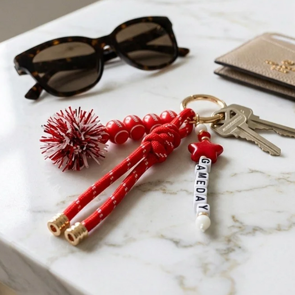 Rasha - GAMEDAY Pom Knot Tassel Keychain Bag Charm