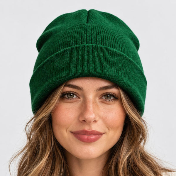 Maia  - Satin Lined Solid Knit Winter Beanie Hat