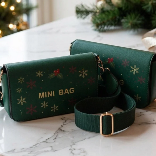 Kehlani - Faux Leather Holiday MINI BAG Print Flap Crossbody Bag