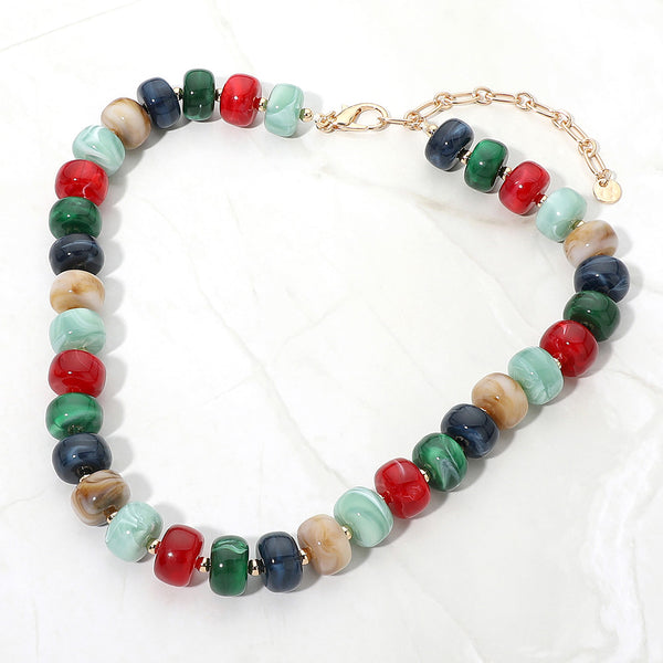 Haven - Colorful Rondelle Beaded Necklace