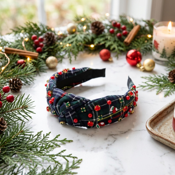Rebecca - Christmas Stocking Embellished Headband