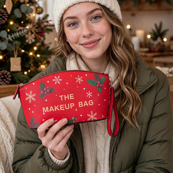 Piper - Faux Leather Holiday THE MAKE UP Cosmetic Pouch Bag