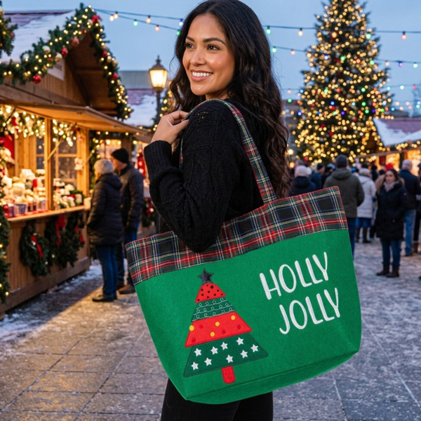 Penny - Holly Jolly Christmas Tree Tote Bag