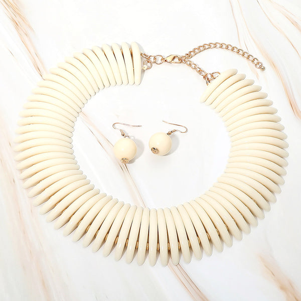 Bianca - Spike Disc Collar Statement Necklace set