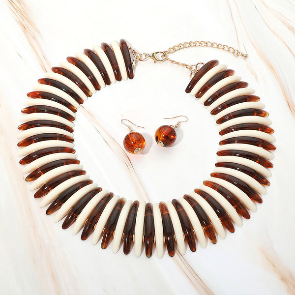 Bianca - Spike Disc Collar Statement Necklace set