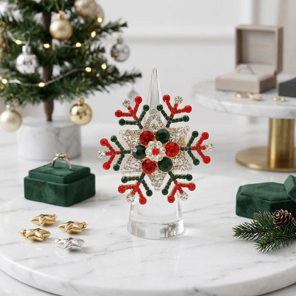 Mimi - Bubble Stone Snowflake Ring