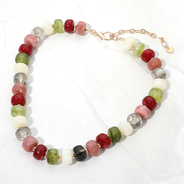 Haven - Colorful Rondelle Beaded Necklace