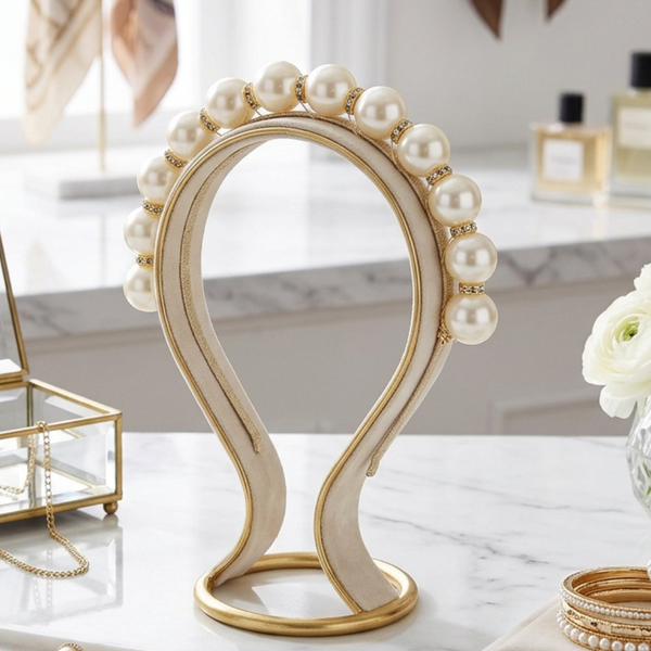 Tania - Oversize Pearl Headband