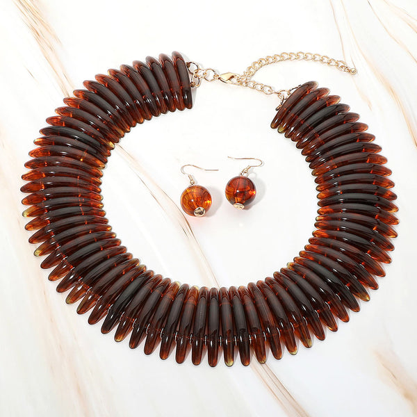 Bianca - Spike Disc Collar Statement Necklace set