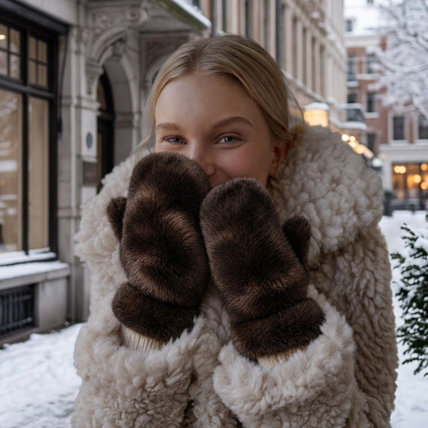 Viola - Soft Plush Faux Fur Winter Mitten Gloves