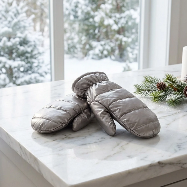Ada - Shiny Puffer Mitten Gloves