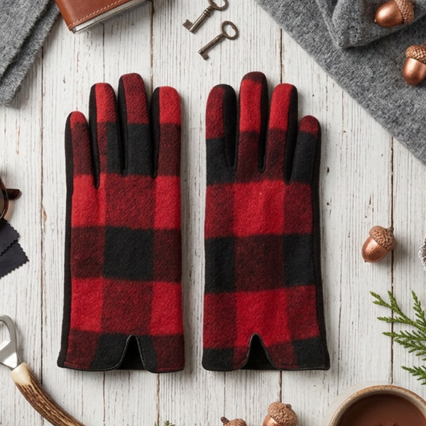 Paola - Plaid Smart Touch Winter Gloves