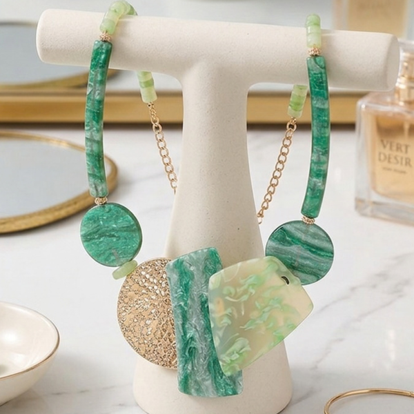 Brinley - Bold Abstract Statement Necklace