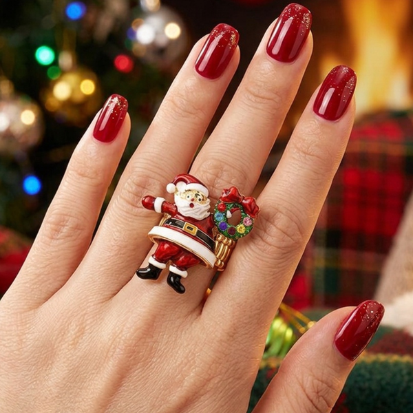 Karina - Santa Claus Christmas Wreath Ring